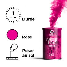 Fumigène en pot 1 minute Rose (à poser au sol) 