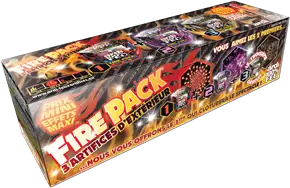 Feu d'Artifice Compact FIRE PACK - Boîte de 3 feux / 33 SHOTS
