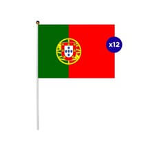 Lot de 12 Drapeaux Portugal 15 x 22 cm