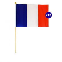 Lot de 12 petits drapeaux FRANCE