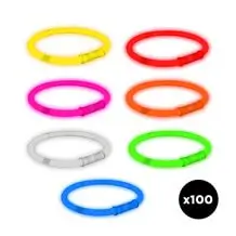Bracelet Fluo Multicolore - Lot de 100