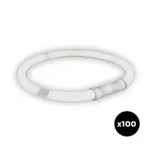 Bracelet Fluo Blanc - Lot de 100
