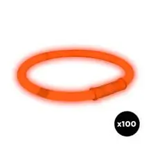 Bracelet Fluo Orange - Lot de 100