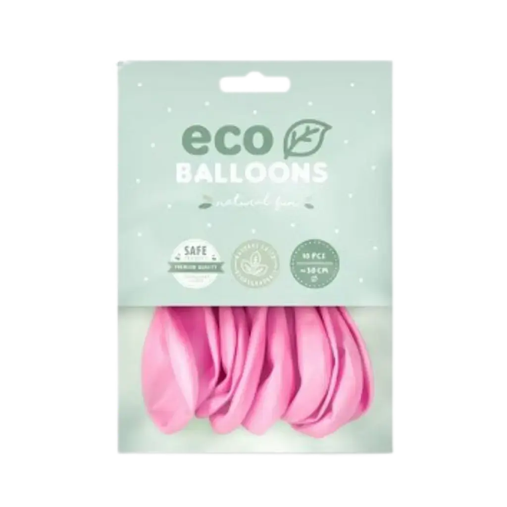 Lot de 10 Ballons de Baudruche biodégradable Rose Clair