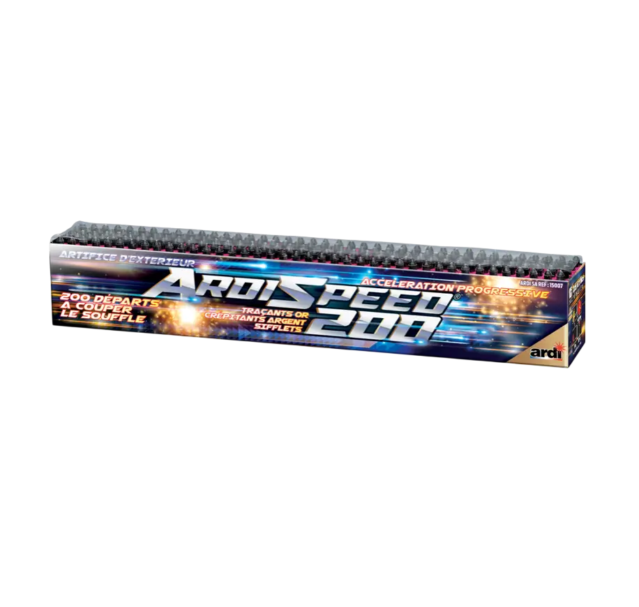 Feu d'Artifice Compact ARDI-SPEED® 200 - 200 SHOTS - 40 secondes
