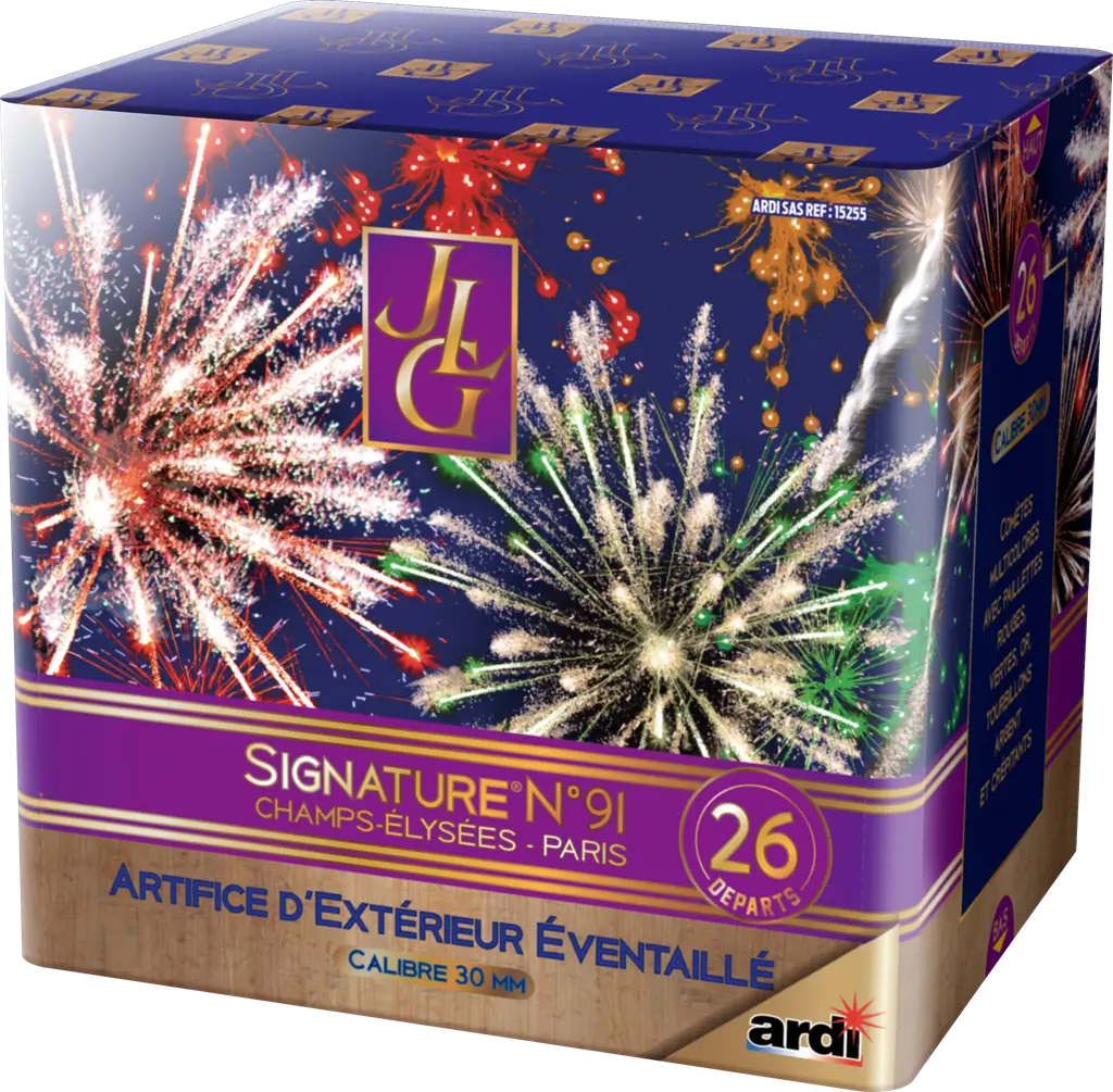 Feu d'Artifice SIGNATURE® "LE 91" by JLG 26 SHOTS - 40 secondes