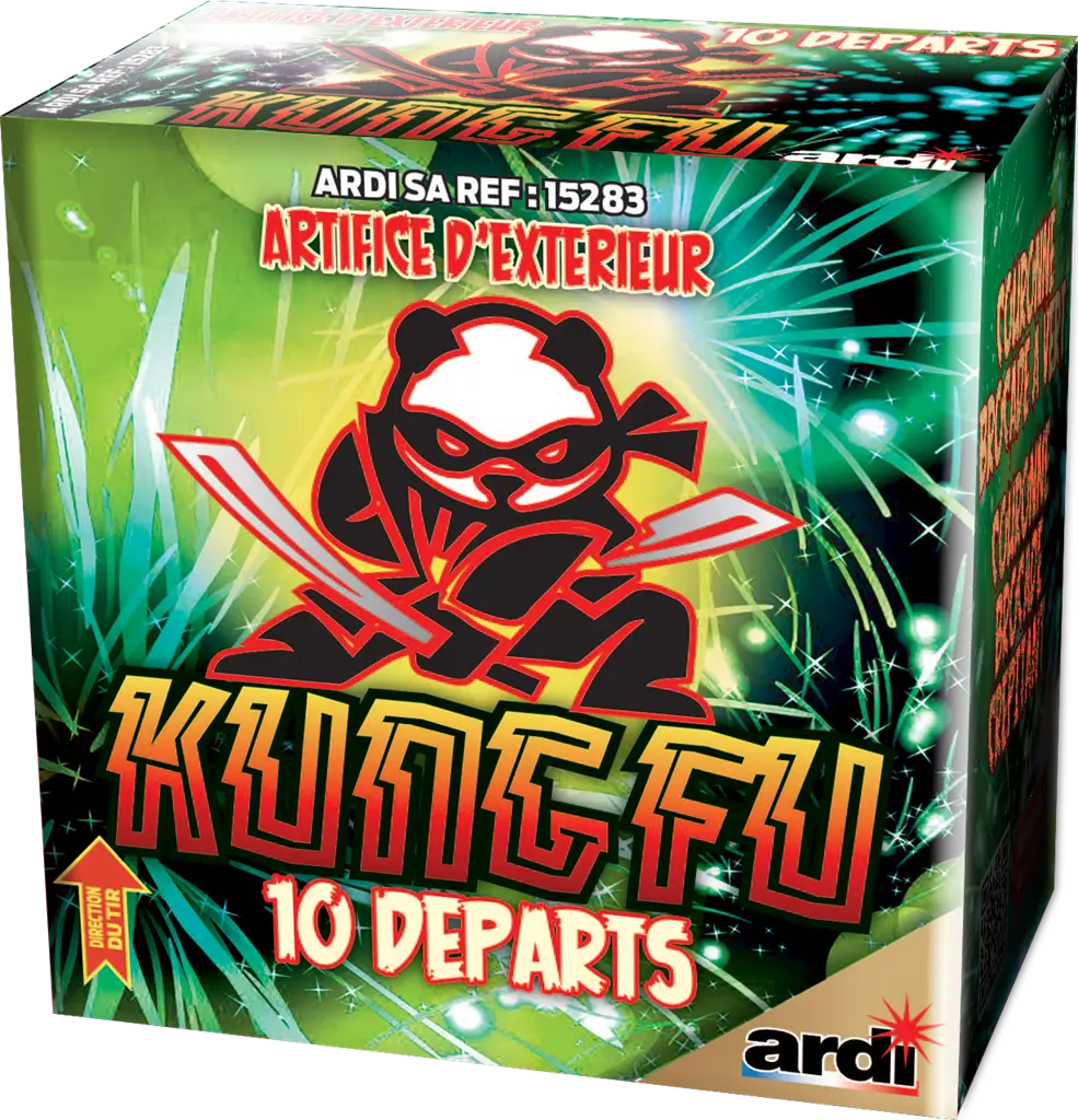 Feu d'Artifice Compact KUNG-FU® - 10 SHOTS - 12 secondes