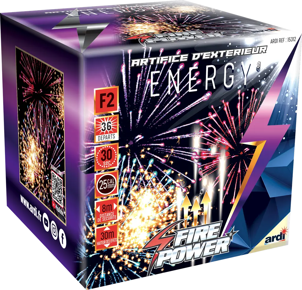Feu d'Artifice Compact FIRE POWER® - ENERGY® - 36 SHOTS - 30 secondes