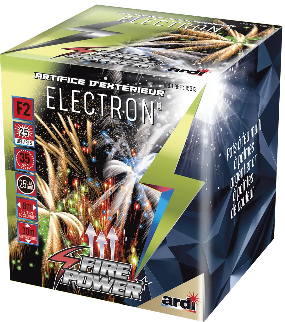 Feu d'Artifice Compact FIRE POWER® - ELECTRON® - 25 SHOTS - 35 secondes