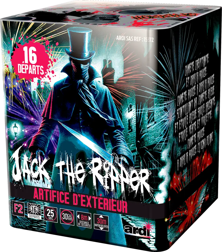 Feu d'Artifice Compact HORRIFIC® - JACK THE RIPPER® - 16 SHOTS - 25 secondes