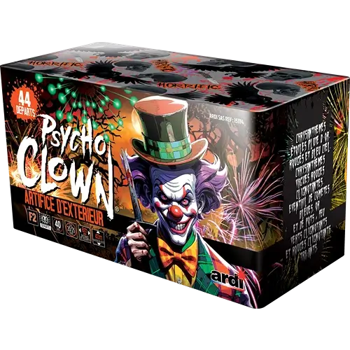 Feu d'Artifice Compact HORRIFIC® - PSYCHO CLOWN - 44 SHOTS - 40 secondes