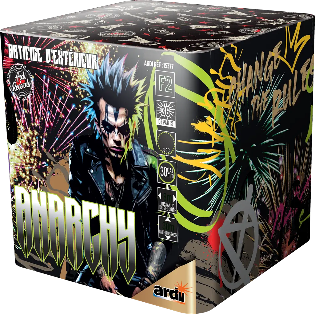 Feu d'Artifice Compact ARDI® RECORDS - ANARCHY® - 36 SHOTS - 25 secondes