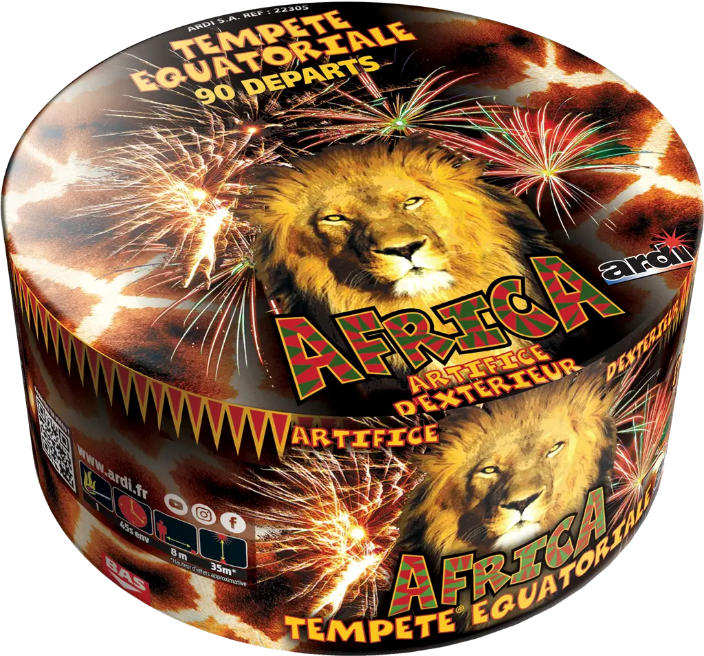 Feu d'Artifice Compact TEMPÊTE® ÉQUATORIALE - 90 SHOTS - 35 secondes