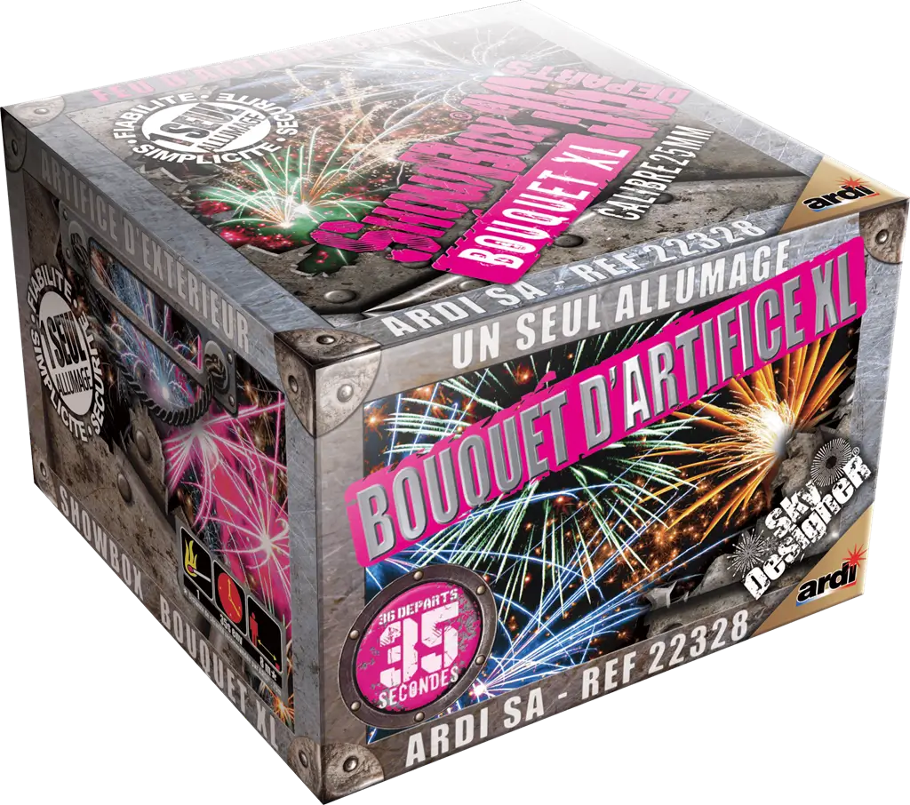 Feu d'Artifice SHOWBOX® BOUQUET XL 36 SHOTS - 35 secondes