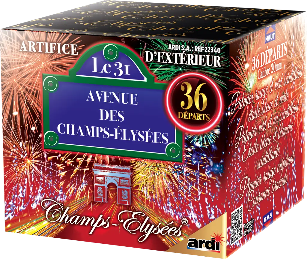 Feu d'Artifice Compact CHAMPS-ÉLYSÉES® - "LE 31" - 36 SHOTS - 34 secondes