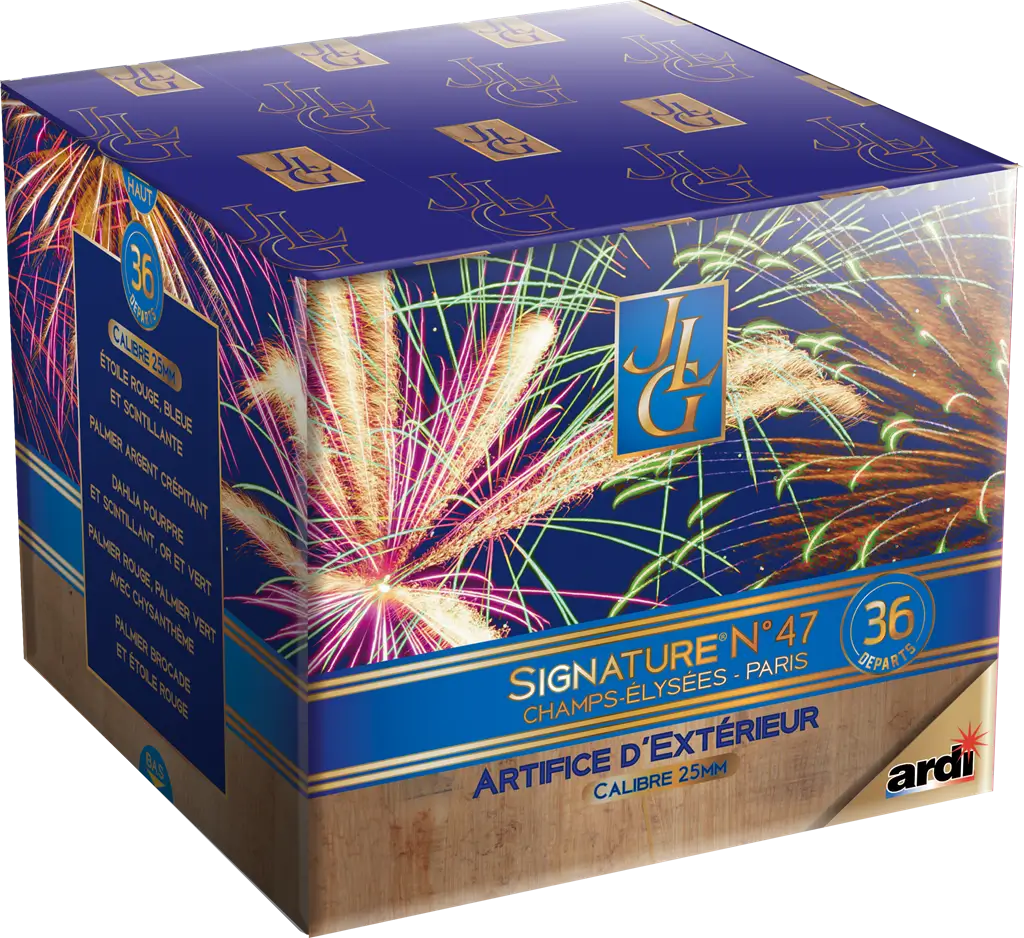 Feu d'Artifice Compact Crépitant SIGNATURE® N°47 by JLG 36 SHOTS - 35 secondes