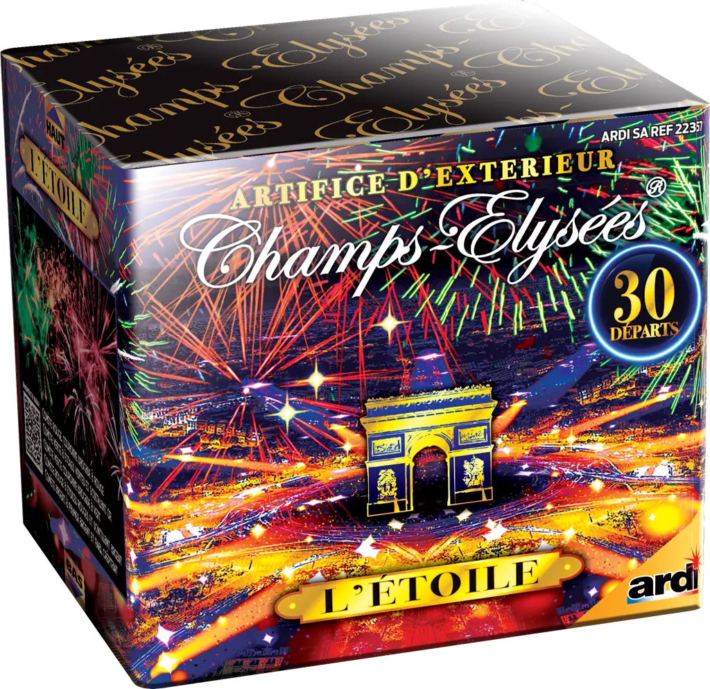 Feu d'Artifice Compact CHAMPS-ÉLYSÉES® L'ÉTOILE - 30 SHOTS - 25 secondes