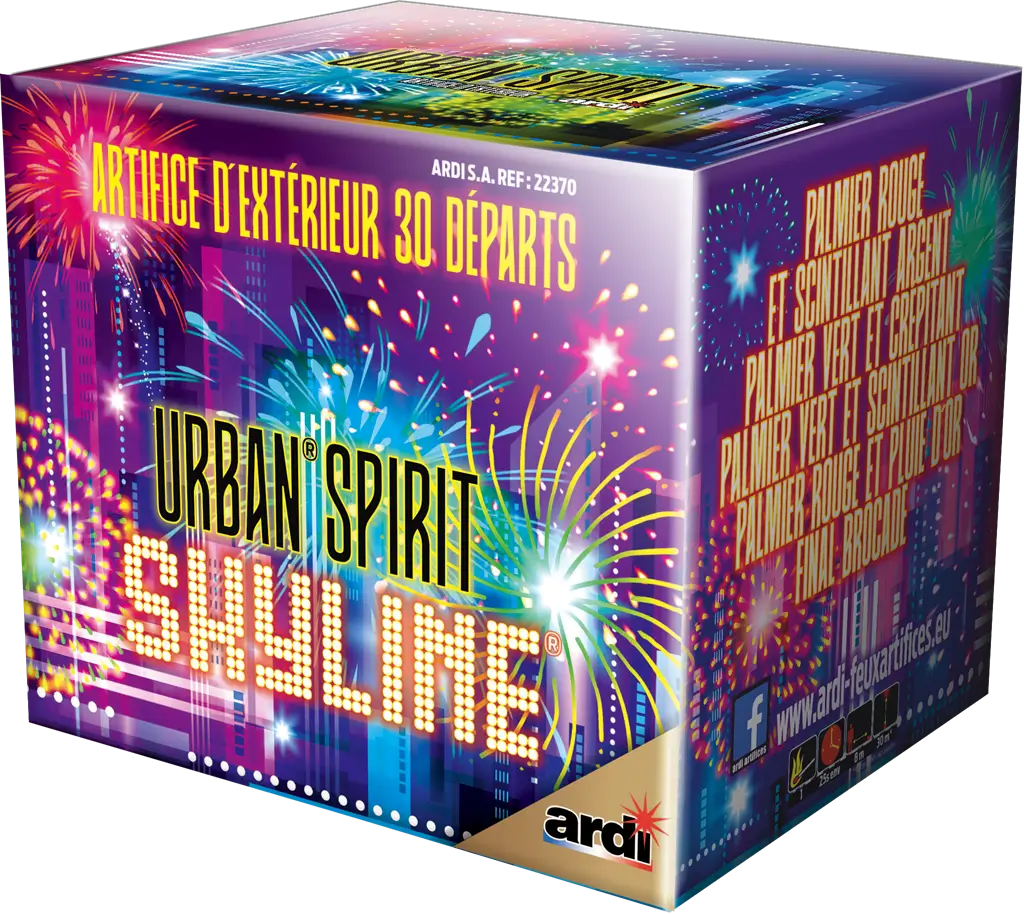 Feu d'Artifice Compact URBAN® SPIRIT - SKYLINE® - 30 SHOTS - 25 secondes