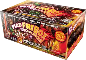 Feu d'Artifice ARDI® 100% FEU - MAD FIRE BOX® - 100 SHOTS - 1 min 30