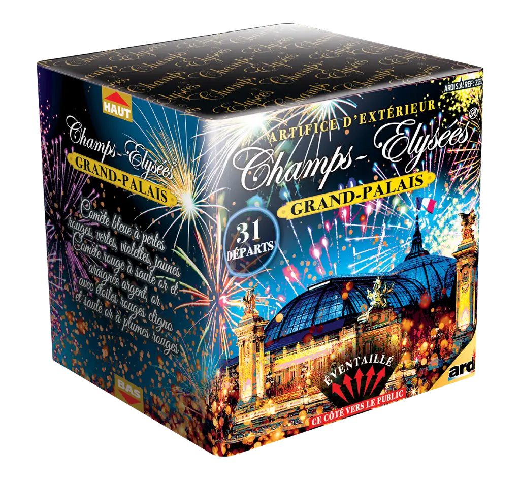 Feu d'Artifice CHAMPS-ÉLYSÉES® - GRAND PALAIS® - 31 SHOTS - 50 secondes