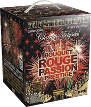 Feu d'Artifice PORTABLE® BOUQUET ROUGE PASSION PRESTIGE - 25 SHOTS - 45 secondes