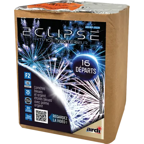 Feu d'Artifice ECLIPSE 2024 Bleu & Argent 16 SHOTS - 20 secondes