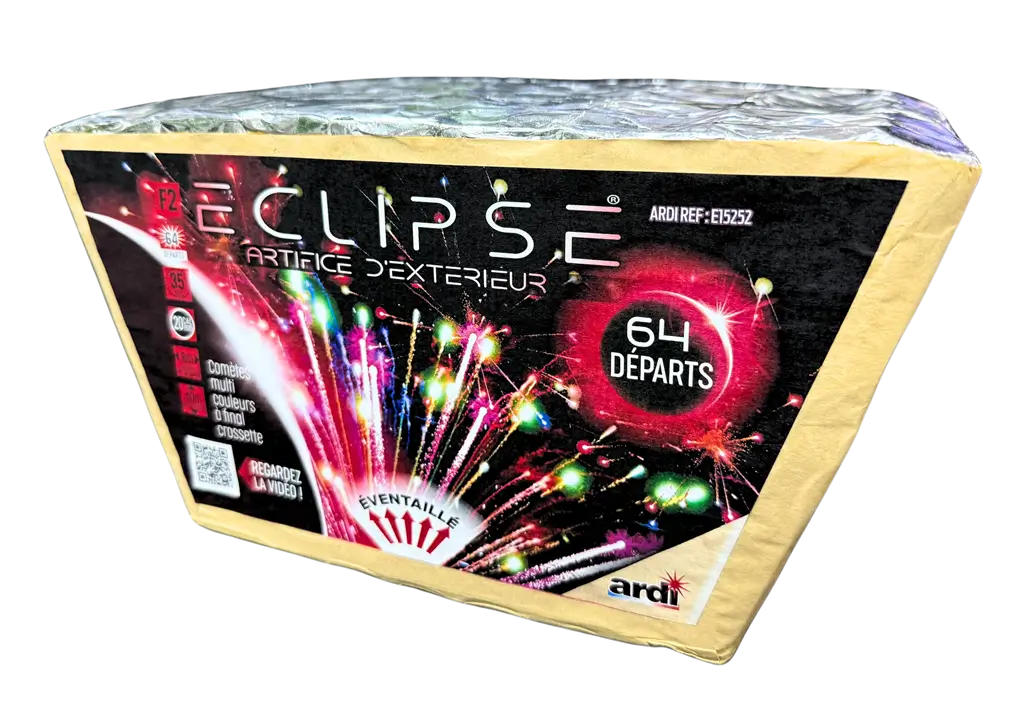 Feu d'Artifice ECLIPSE FAN Multicolore 64 SHOTS - 35 secondes