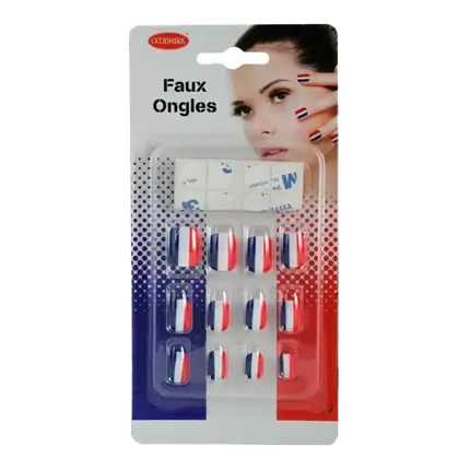 FAUX ONGLES - BLEU BLANC ROUGE - FRANCE 