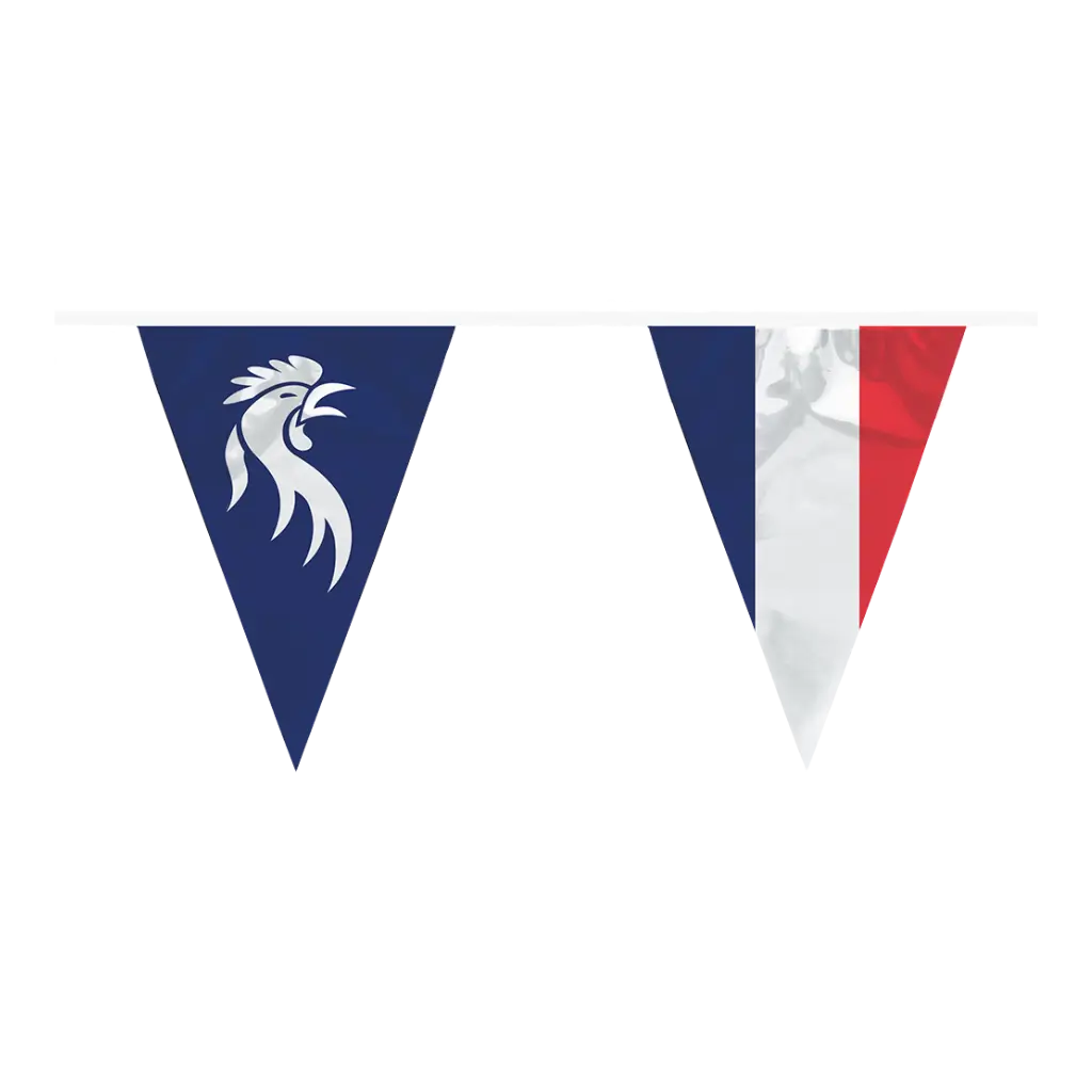 Guirlande de fanions "Allez les Bleus"