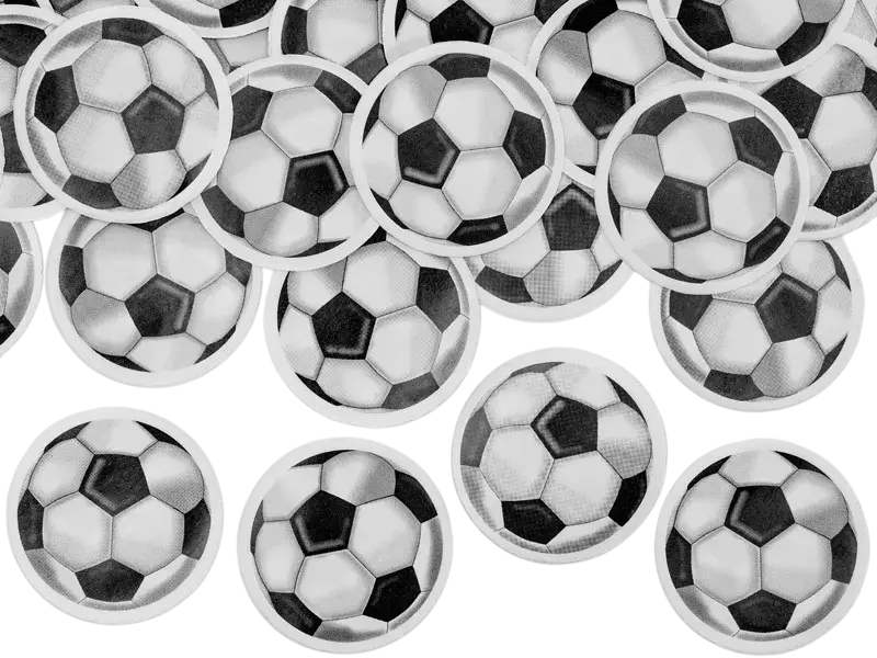Canon à confettis ballons de football 40 cm – canon à confettis noir et blanc pour fête et événement sportif