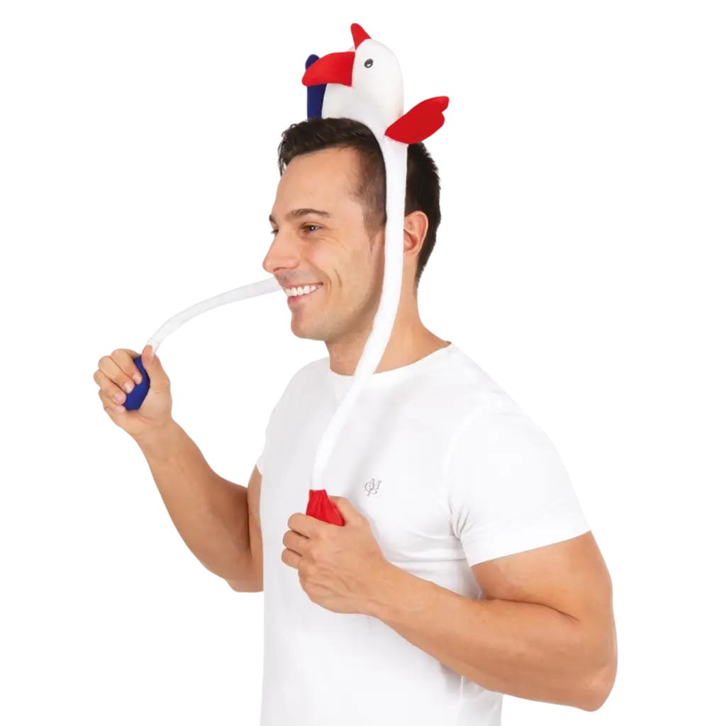 Serre-tête Coq Animé - bleu, blanc, rouge - Supporter France