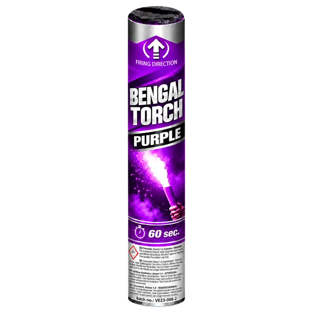 Flamme de Bengale Violette - Torche durée 60s