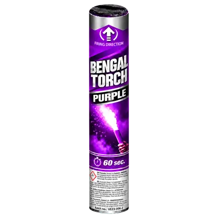 Flamme de Bengale Violette - Torche durée 60s