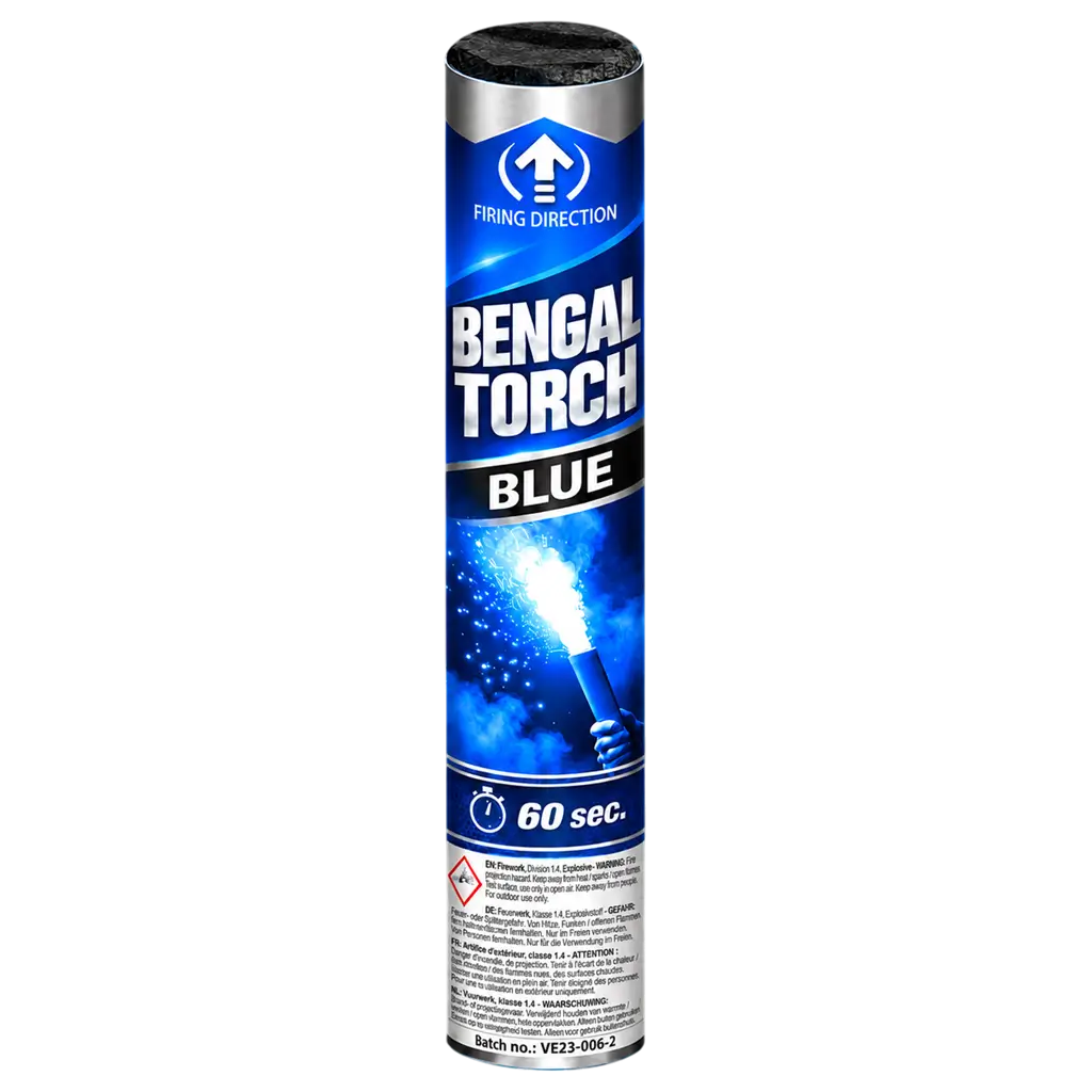 Flamme de Bengale Bleu - Torche durée 60s