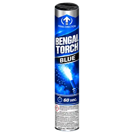 Flamme de Bengale Bleu - Torche durée 60s